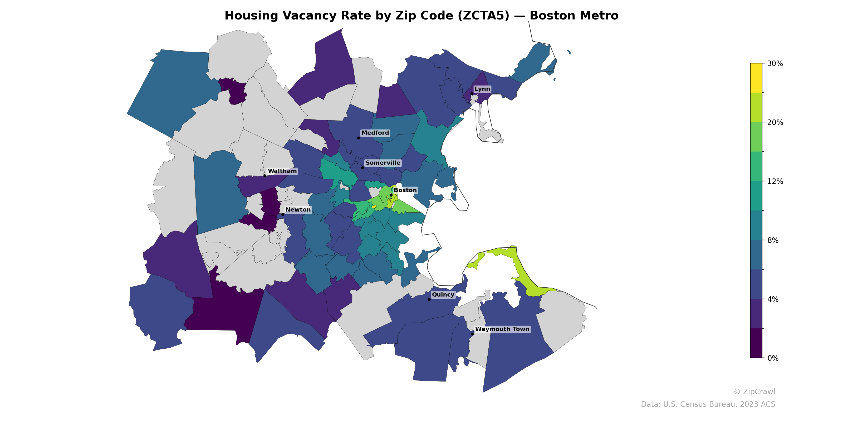 Housing Vacancy Rate by Zip Code (ZCTA5) — Boston Metro